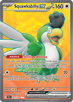 Squawkabilly EX 		ultra rara		Near-meat	-	evoluzione di paldea	-	ita	-	full art