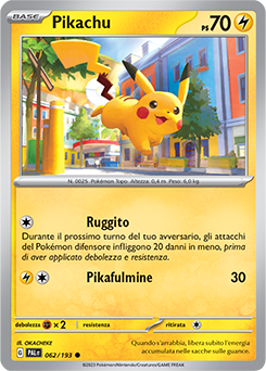 62/193-PAL-Pikachu 	-	comune	-	Near-meat	-	evoluzione di paldea	-	ita	-	reverse