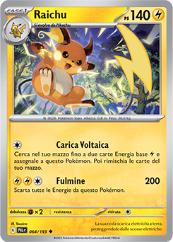 64/193-PAL-Raichu 	-	non comune	-	Near-meat	-	evoluzione di paldea	-	ita	-
