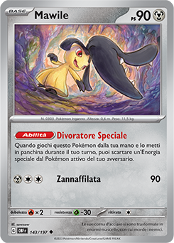 143/197-OBF-Mawile 	-	non comune	-	Near-meat	-	ossidiana infuocata	-	ita	-