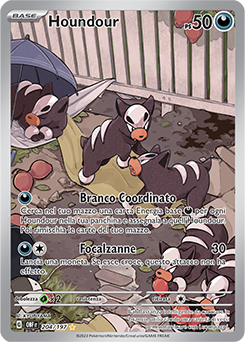204/197-OBF-Houndour 	-	rara illustrazione	-	Near-meat	-	ossidiana infuocata	-	ita	-	special