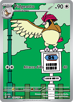 208/197-OBF-Pidgeotto 	-	rara illustrazione	-	Near-meat	-	ossidiana infuocata	-	ita	-	special