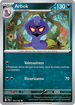 Arbok 	-	comune	-	Near-meat	-	cronoforze	-	ita	-