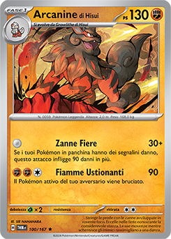 100/167-TWM-Arcanine di Hisui 	-	rara h	-	Near-mint	-	crepuscolo mascherato	-	ita	-	holo