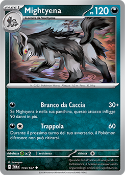 114/167-TWM-Mightyena 	-	non comune	-	Near-mint	-	crepuscolo mascherato	-	ita	-