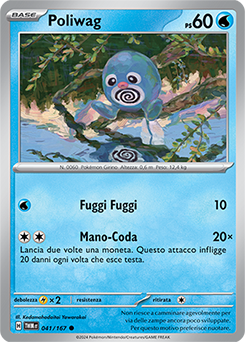 41/167-TWM-Poliwag 	-	comune	-	Near-mint	-	crepuscolo mascherato	-	ita	-	reverse
