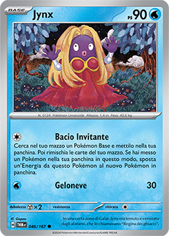 46/167-TWM-Jynx 	-	comune	-	Near-mint	-	crepuscolo mascherato	-	ita	-	reverse
