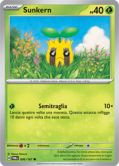6/167-TWM-Sunkern 	-	comune	-	Near-mint	-	crepuscolo mascherato	-	ita	-