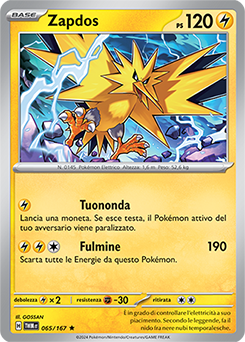 65/167-TWM-Zapdos 	-	rara h	-	Near-mint	-	crepuscolo mascherato	-	ita	-	holo