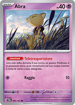 80/167-TWM-Abra 	-	comune	-	Near-mint	-	crepuscolo mascherato	-	ita	-