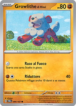 99/167-TWM-Growlithe di Hisui 	-	comune	-	Near-mint	-	crepuscolo mascherato	-	ita	-