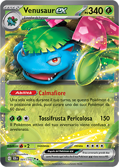 1/142-SCR-Venusaur-ex 	-	doppia rara	-	Near-mint	-	corona astrale	-	ita	-	special