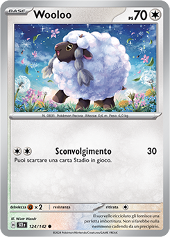 124/142-SCR-Wooloo 	-	comune	-	Near-mint	-	corona astrale	-	ita	-	reverse