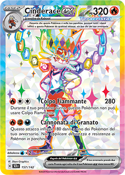 157/142-Cinderace-ex 	-	ultra rara	-	Near-mint	-	corona astrale	-	ita	-	full art