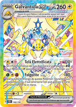 168/142-Galvantula-ex 	-	rara ill.speciale	-	Near-mint	-	corona astrale	-	ita	-	full art
