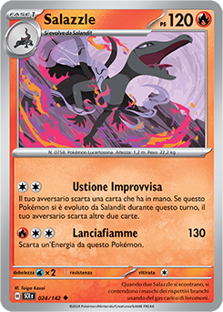 24/142-SCR-Salazzle 	-	non comune	-	Near-mint	-	corona astrale	-	ita	-
