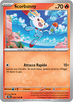 26/142-SCR-Scorbunny 	-	comune	-	Near-mint	-	corona astrale	-	ita	-