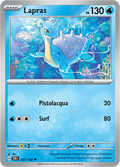 31/142-SCR-Lapras 	-	non comune	-	Near-mint	-	corona astrale	-	ita	-	reverse