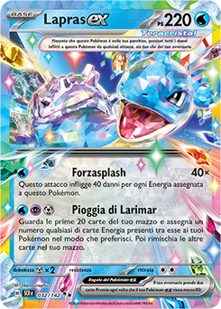 32/142-SCR-Lapras-ex 	-	doppia rara	-	Near-mint	-	corona astrale	-	ita	-	special