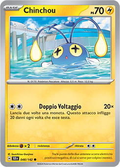 48/142-SCR-Chinchou 	-	comune	-	Near-mint	-	corona astrale	-	ita	-	reverse