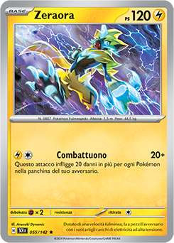 55/142-SCR-Zeraora 	-	rara h	-	Near-mint	-	corona astrale	-	ita	-	holo