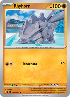 74/142-SCR-Rhyhorn 	-	comune	-	Near-mint	-	corona astrale	-	ita	-
