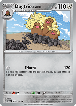 123/191-SSP-Dugtrio di Alola 	-	non comune	-	Near-mint	-	scintille folgoranti	-	ita	-