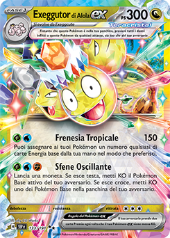 133/191-SSP-Exeggutor di Alola-ex 	-	doppia rara	-	Near-mint	-	scintille folgoranti	-	ita	-	special
