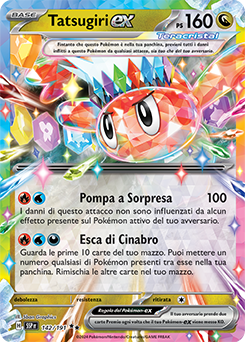 142/191-SSP-Tatsugiri-ex 	-	doppia rara	-	Near-mint	-	scintille folgoranti	-	ita	-	special