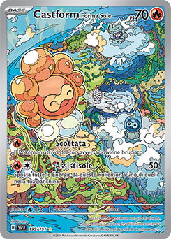 Castform Forma Sole 	-	rara illustrazione	-	Near-mint	-	scintille folgoranti	-	ita	-	special