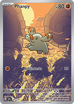 Phanpy 	-	rara illustrazione	-	Near-mint	-	scintille folgoranti	-	ita	-	special