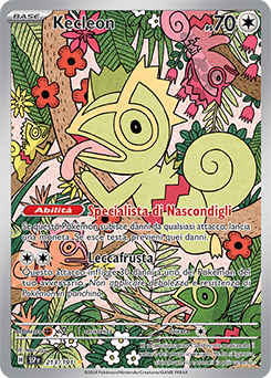 Kecleon 	-	rara illustrazione	-	Near-mint	-	scintille folgoranti	-	ita	-	special