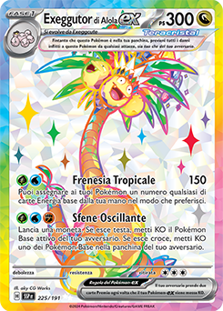 Exeggutor di Alola-ex 		ultra rara	-	Near-mint	-	scintille folgoranti	-	ita	-	full art