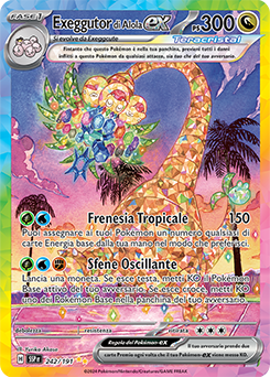 Exeggutor di Alola-ex 		rara ill.speciale	-	Near-mint	-	scintille folgoranti	-	ita	-	full art