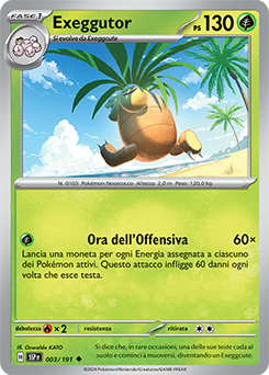 003/191-SSP-Exeggutor 	-	non comune	-	Near-mint	-	scintille folgoranti	-	ita	-	reverse