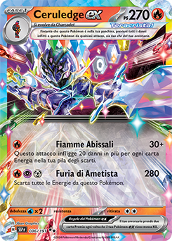 036/191-SSP-Ceruledge-ex 	-	doppia rara	-	Near-mint	-	scintille folgoranti	-	ita	-	special