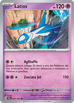 077/191-SSP-Latios 	-	non comune	-	Near-mint	-	scintille folgoranti	-	ita	-