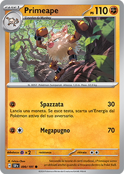 099/191-SSP-Primeape 	-	comune	-	Near-mint	-	scintille folgoranti	-	ita	-