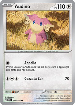 124/159-JTG-Audino 	-	comune	-	Near-mint	-	avventure insieme	-	ita