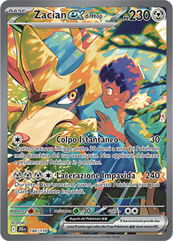 186/159-JTG-Zacian-ex di Hop 	-	rara ill.speciale	-	Near-mint	-	avventure insieme	-	ita	-	full art