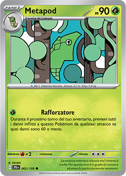 2/159-JTG-Metapod 	-	comune	-	Near-mint	-	avventure insieme	-	ita	-