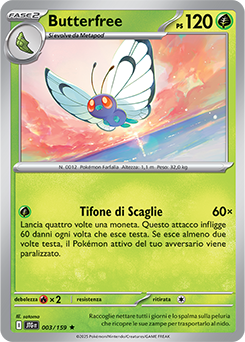 3/159-JTG-Butterfree 	-	rara h	-	Near-mint	-	avventure insieme	-	ita	-	holo
