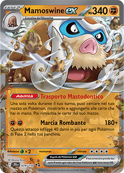 79/159-JTG-Piloswine Mamoswine-ex 	-	doppia rara	-	Near-mint	-	avventure insieme	-	ita	-	special