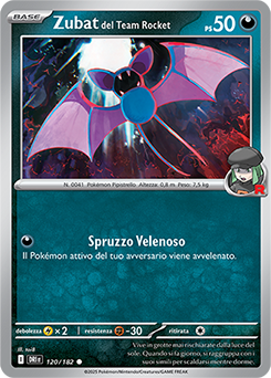 120/182-DRI-Zubat del Team Rocket 	-	comune	-	Near-mint	-	rivali predestinati	-	ita	-