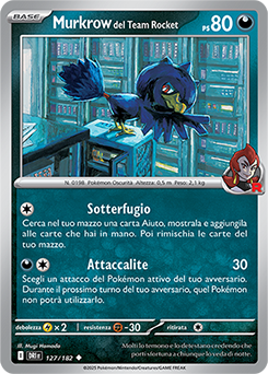 127/182-DRI-Murkrow del Team Rocket 	-	non comune	-	Near-mint	-	rivali predestinati	-	ita