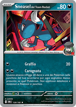 128/182-DRI-Sneasel del Team Rocket 	-	rara h	-	Near-mint	-	rivali predestinati	-	ita	-	reverse