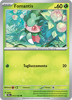 13/182-DRI-Fomantis 	-	comune	-	Near-mint	-	rivali predestinati	-	ita	-