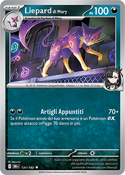 131/182-DRI-Liepard di Mary 	-	non comune	-	Near-mint	-	rivali predestinati	-	ita	-	reverse