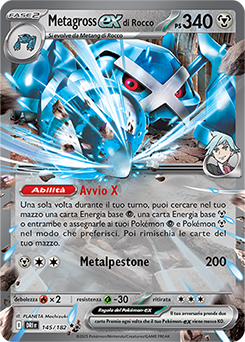 145/182-DRI-Metagross-ex di Rocco 	-	doppia rara	-	Near-mint	-	rivali predestinati	-	ita	-	special