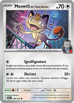 149/182-DRI-Meowth del Team Rocket 	-	comune	-	Near-mint	-	rivali predestinati	-	ita	-	reverse